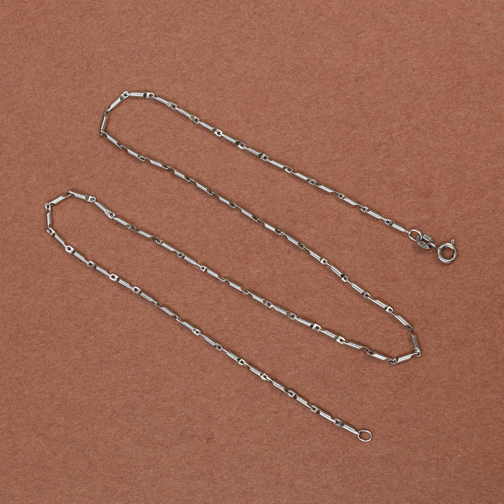 Silver Bar Link Chain